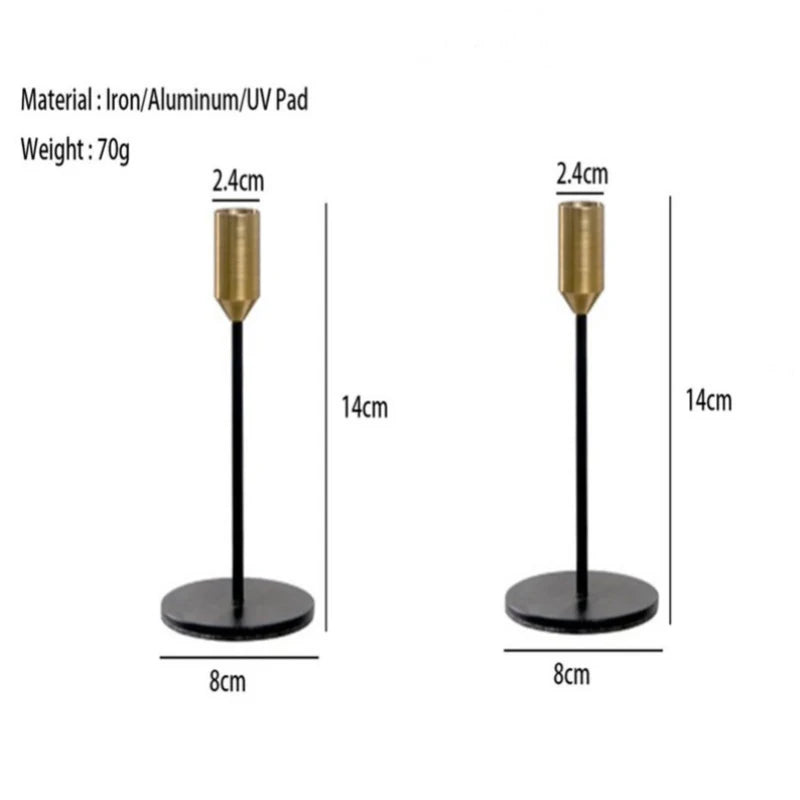 Golden Candlestick Holders