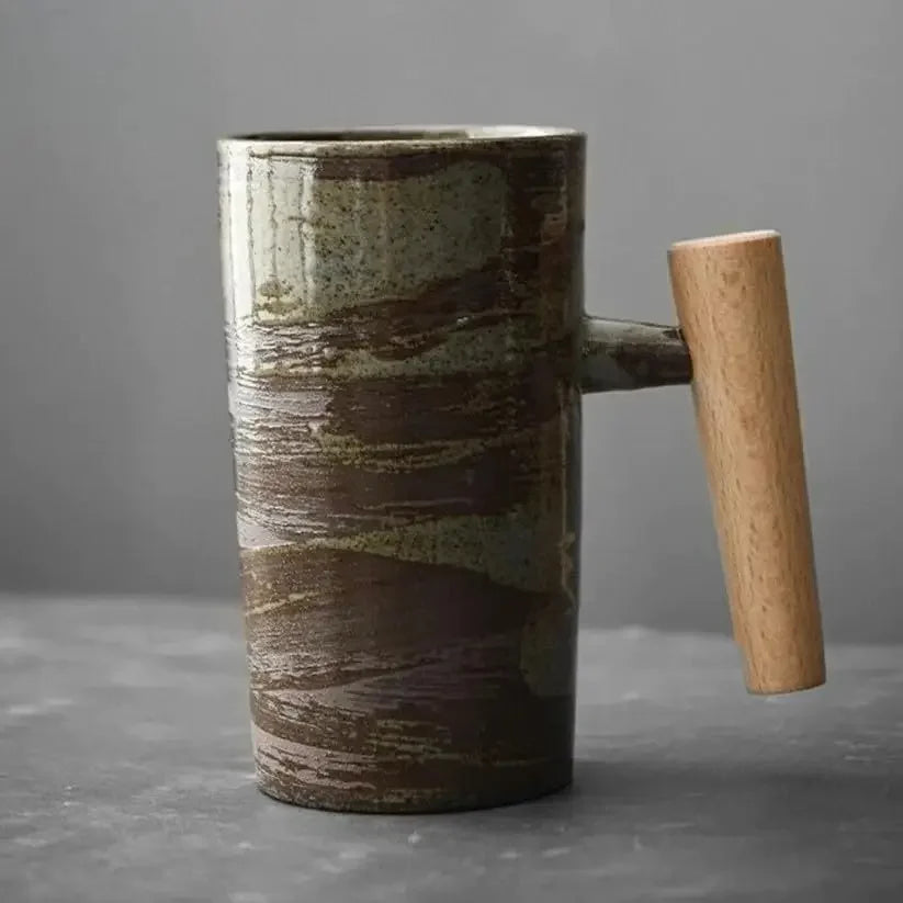 Nordic Mug With Wooden Handle