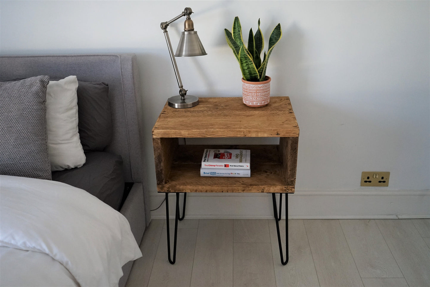 Bed Side Table - Hairpin legs
