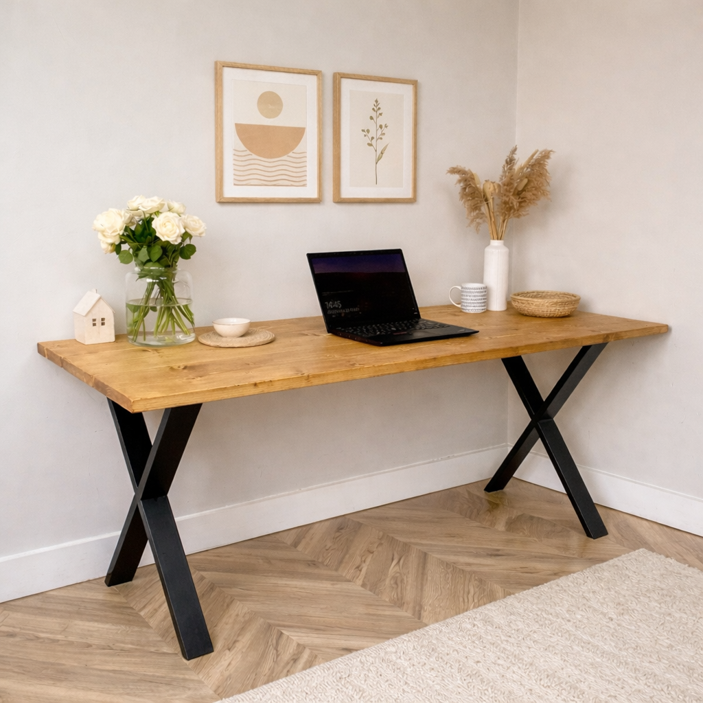 Office Desk -X Frame Legs