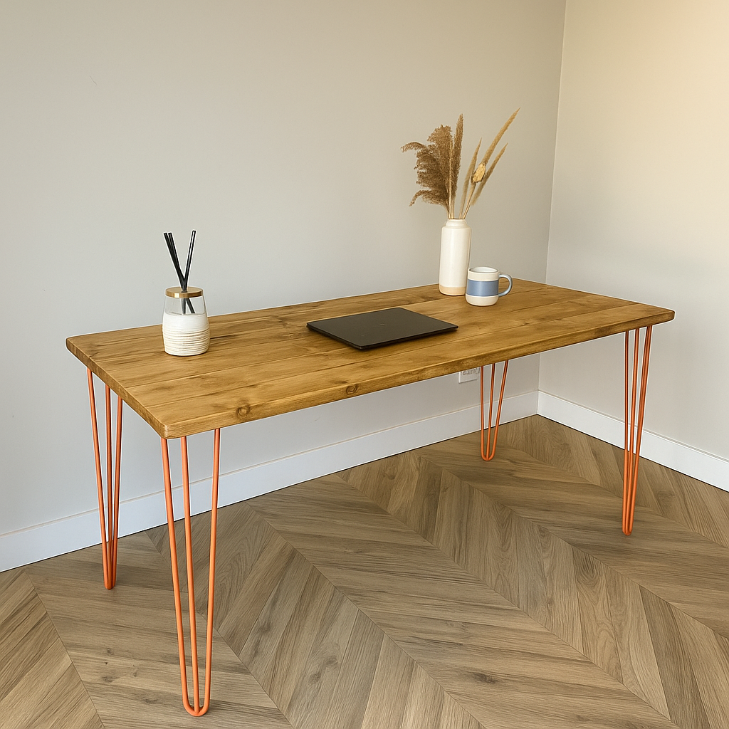 Office Desk - Hairpin Legs