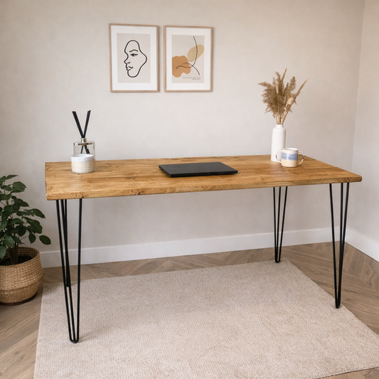 Office Desk - Hairpin Legs