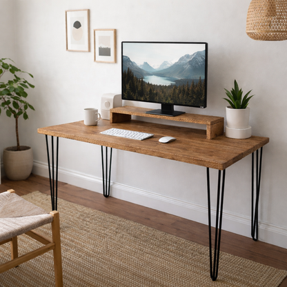 Rustic Office Desk Monitor Stand