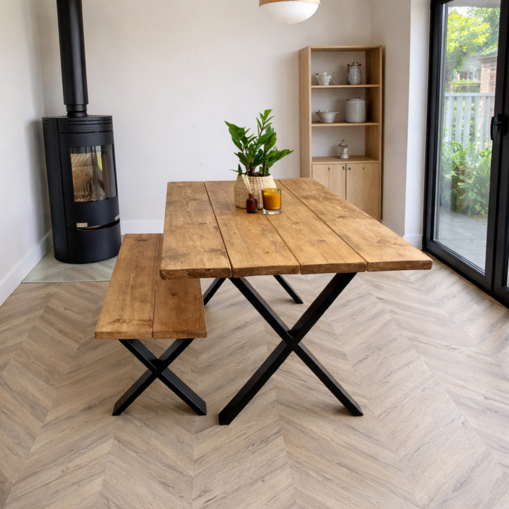 Dining Table -  X-Frame Legs