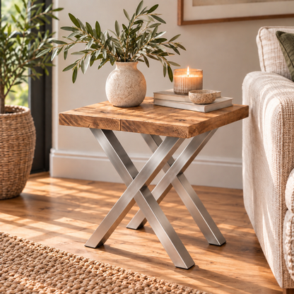 Side Table - X Frame Legs