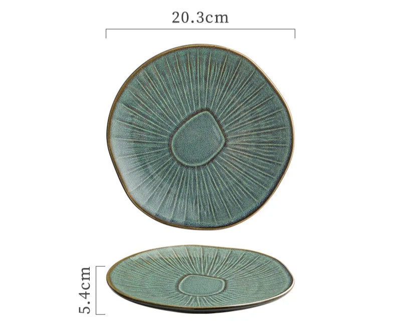 Ceramic Oak Style Plates