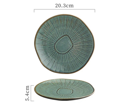Ceramic Oak Style Plates