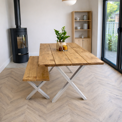 Dining Table -  X-Frame Legs