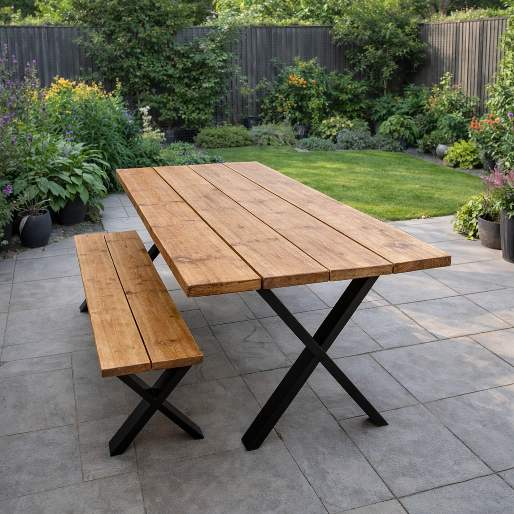 X-Frame Garden Table