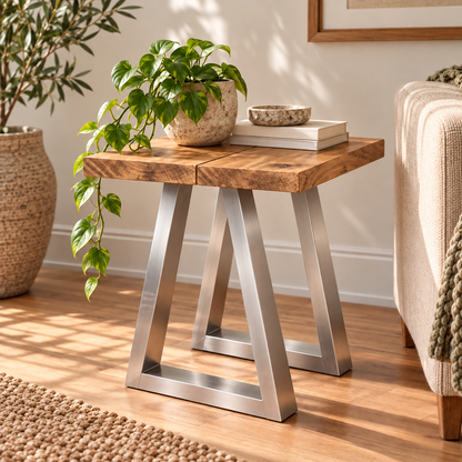 Side Table - Trapeze Frame Legs
