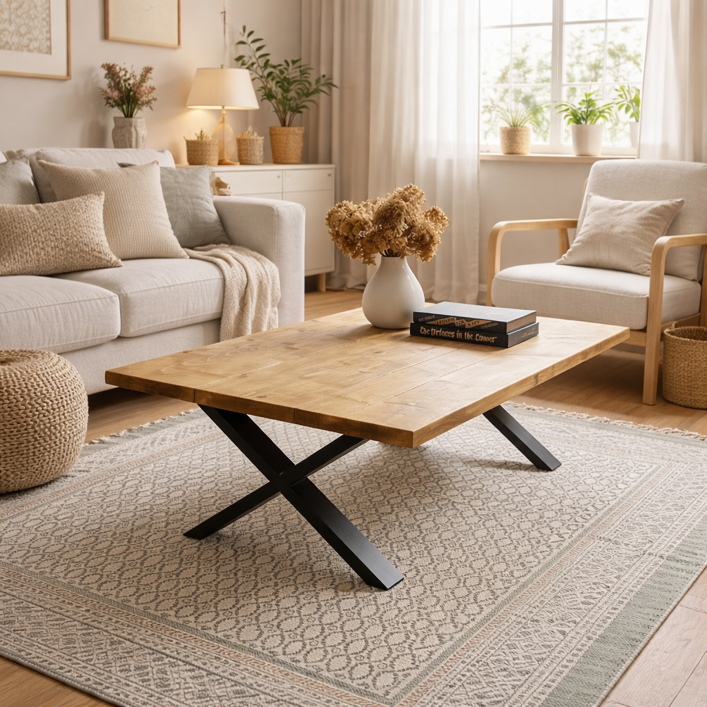 Coffee Table - X-Frame Legs