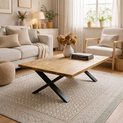 Coffee Table - X-Frame Legs