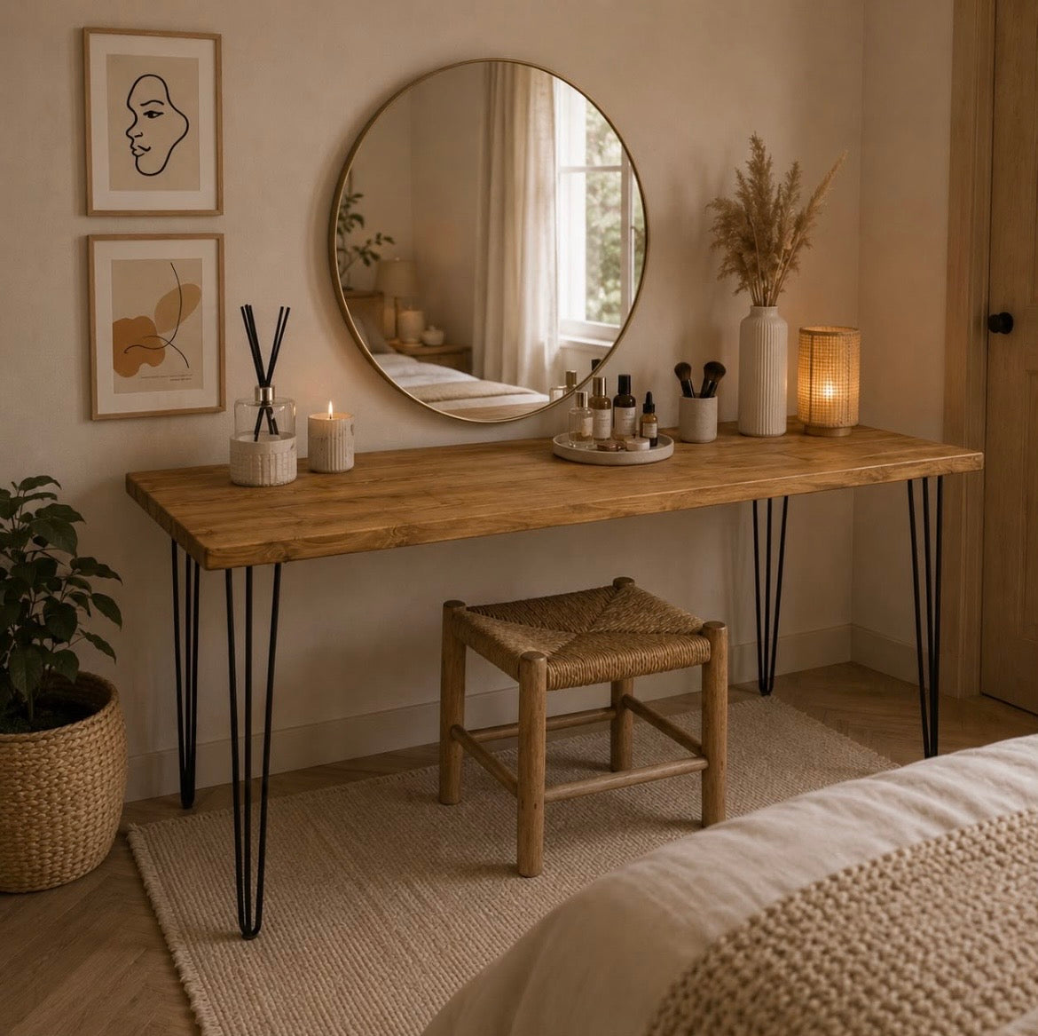Dressing Table - Hairpin Legs