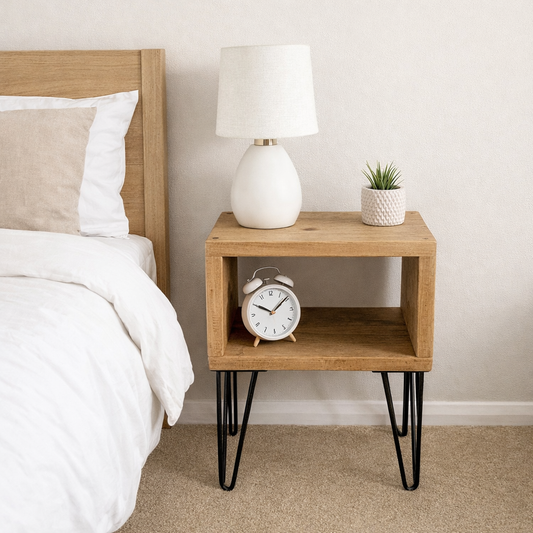 Bedside Table - Hairpin legs