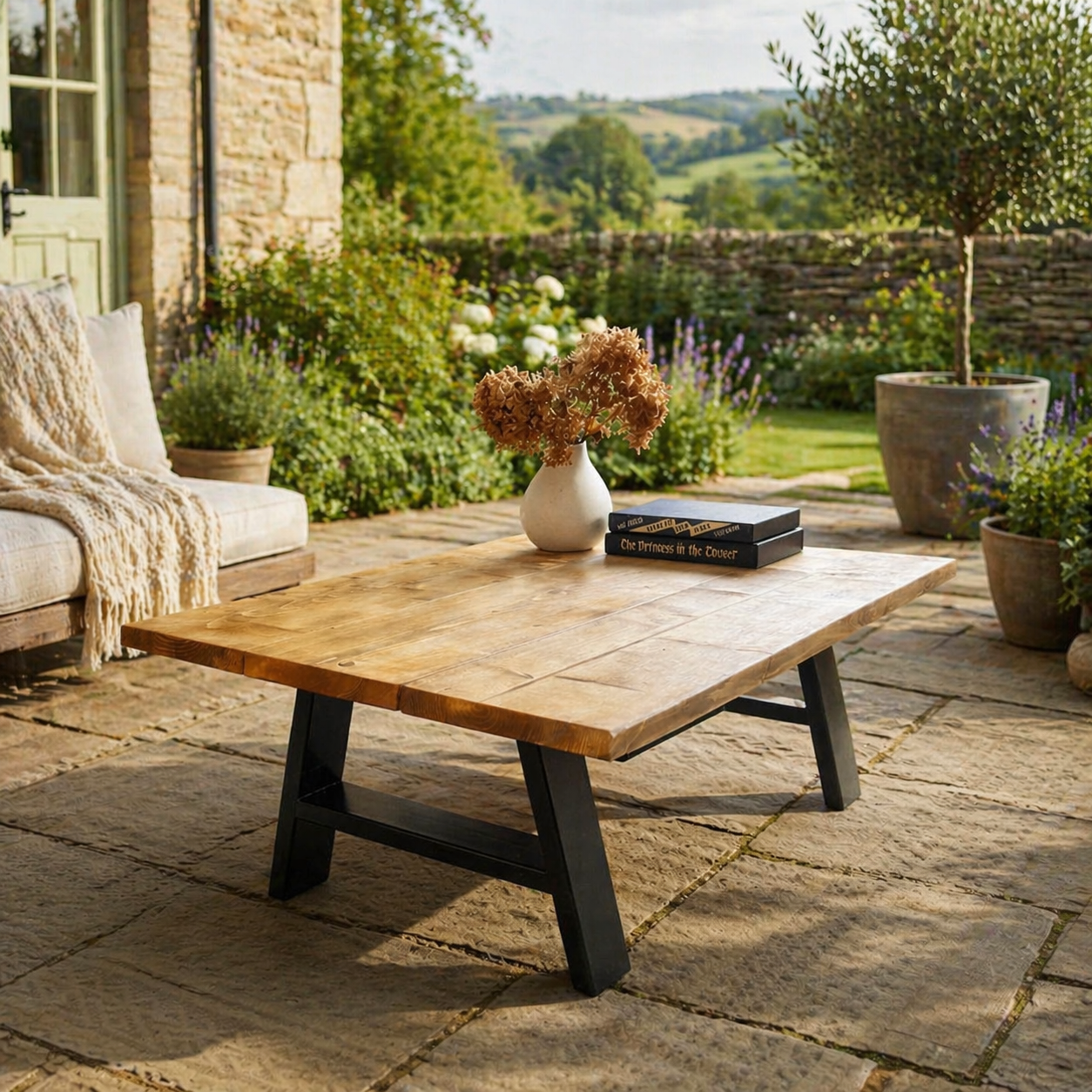 Garden Coffee Table - A Frame Legs