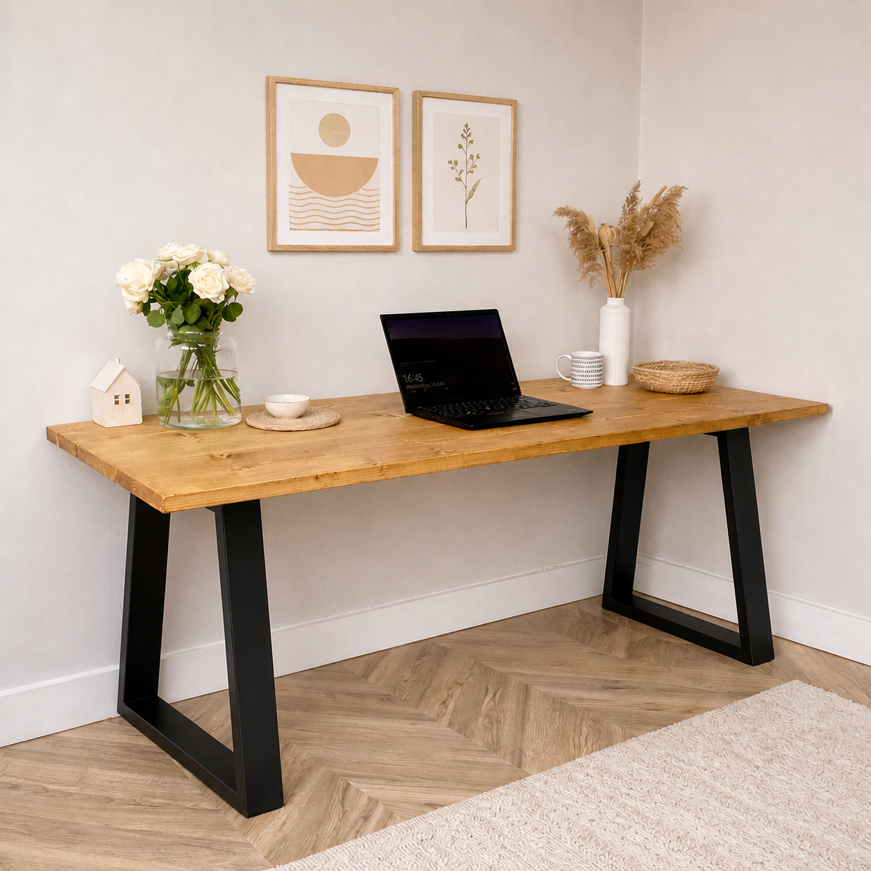 Office Desk - Trapeze Legs