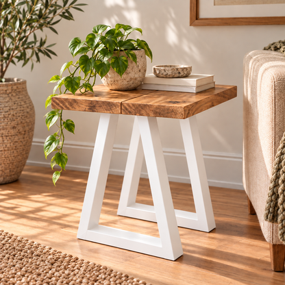 Side Table - Trapeze Frame Legs