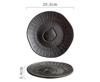 Ceramic Oak Style Plates