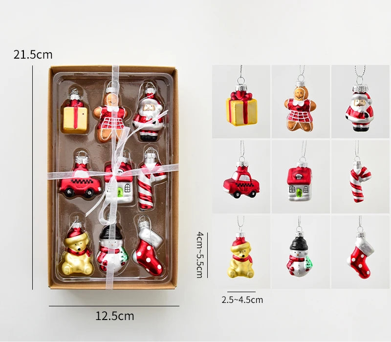 Glass Christmas Tree Set