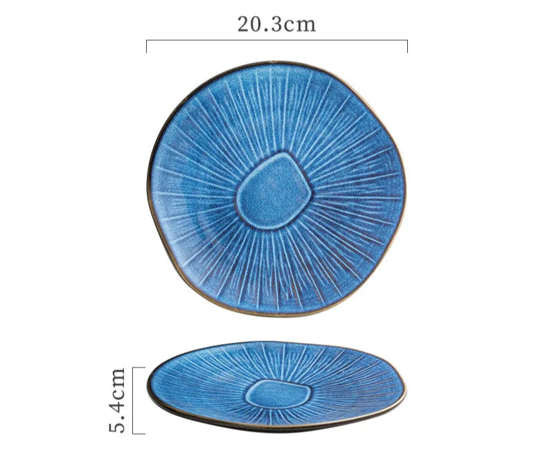 Ceramic Oak Style Plates