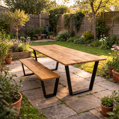 V Frame Garden Table