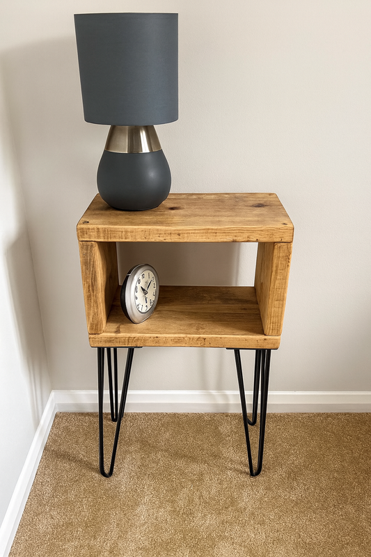 Bed Side Table - Hairpin legs