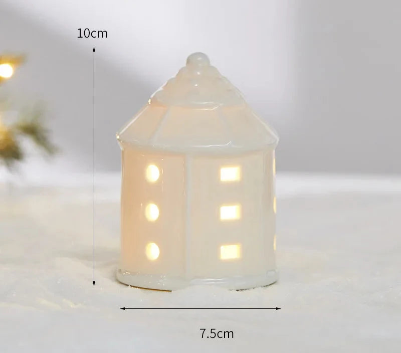 Ceramic Christmas House Ornaments