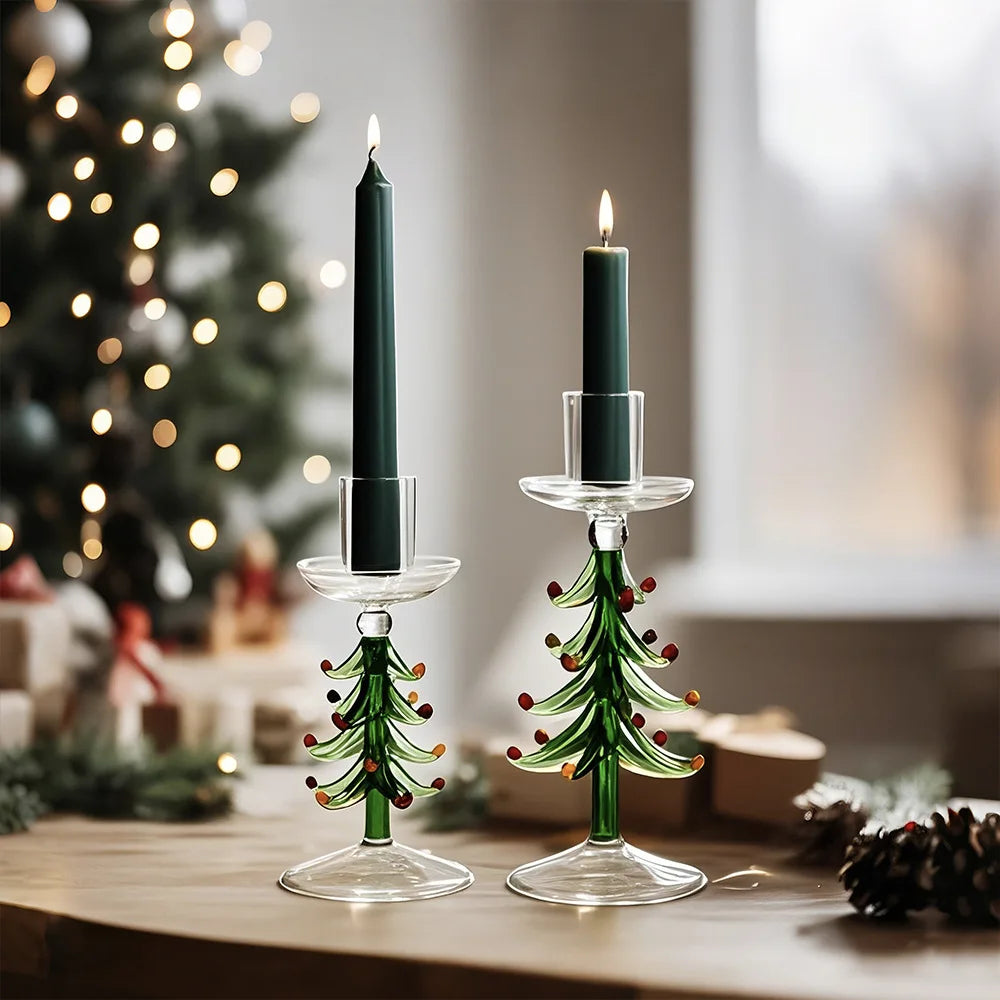 Christmas Trees Candle Stick Holder