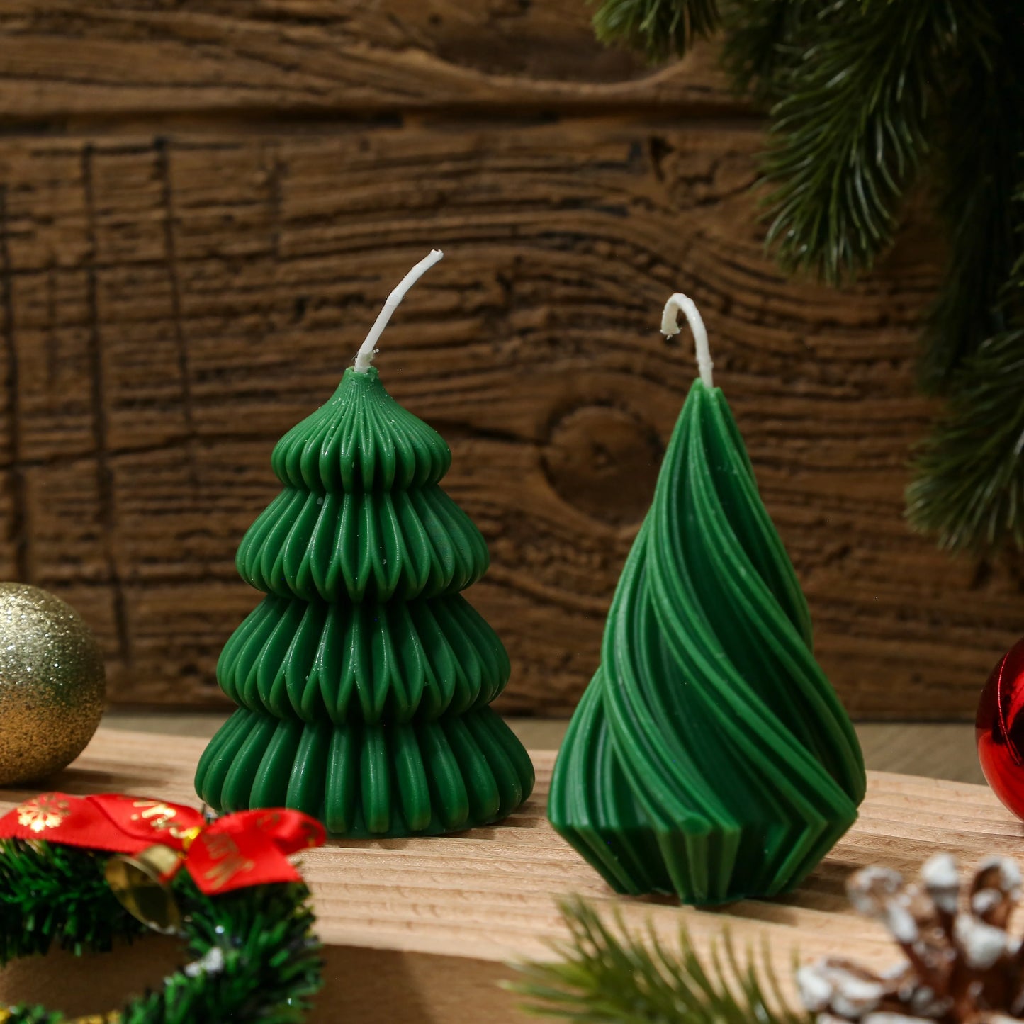 Christmas Tree Shaped Candles