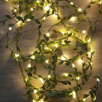 Christmas Leaf String Lights
