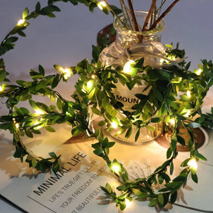 Christmas Leaf String Lights