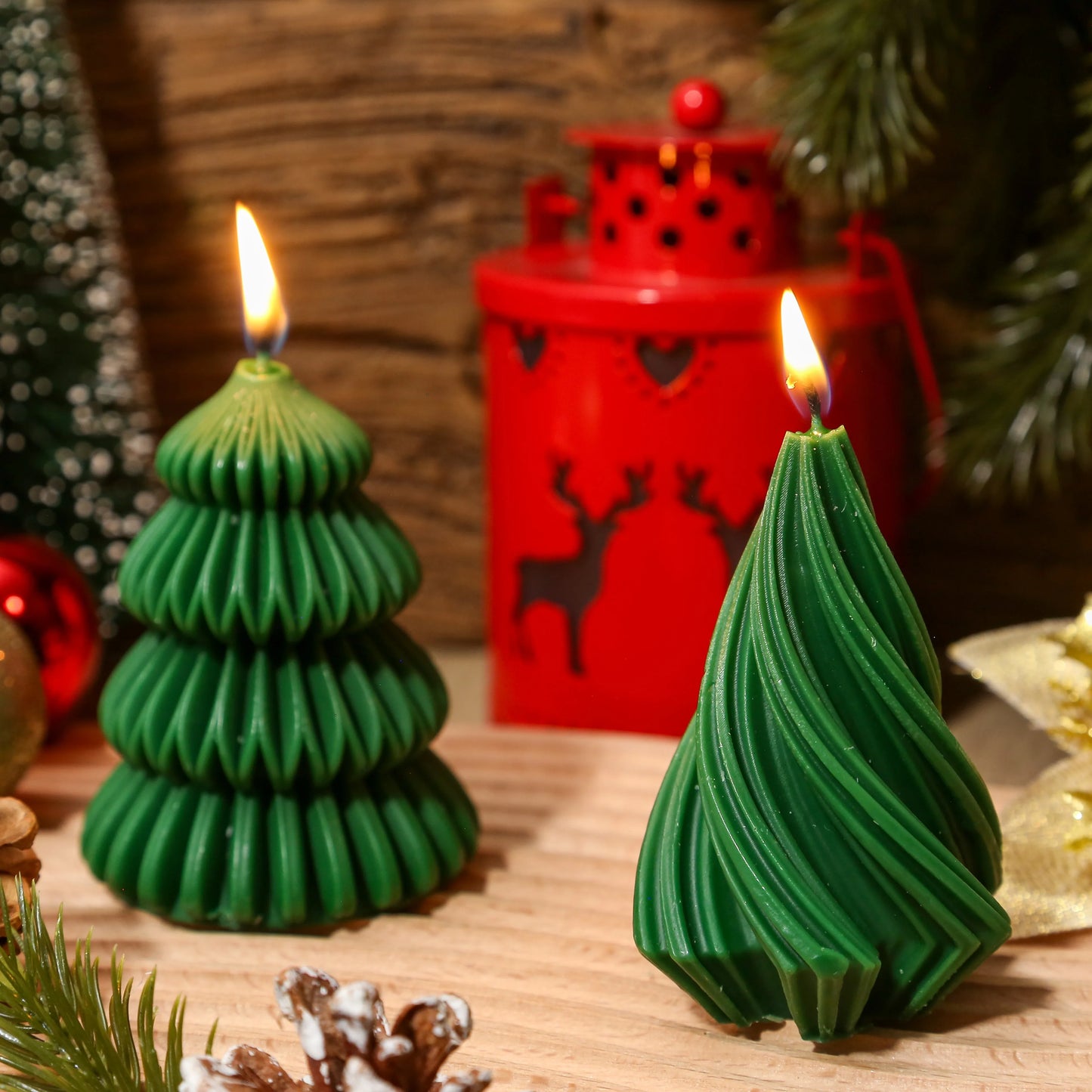 Christmas Tree Shaped Candles
