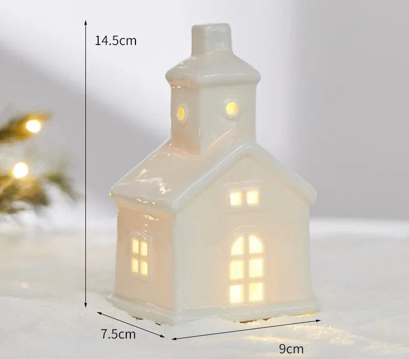 Ceramic Christmas House Ornaments