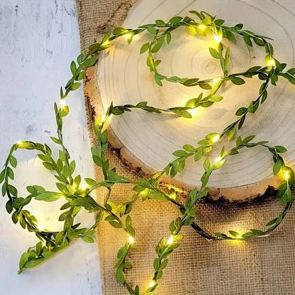Christmas Leaf String Lights