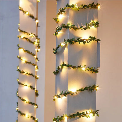 Christmas Leaf String Lights