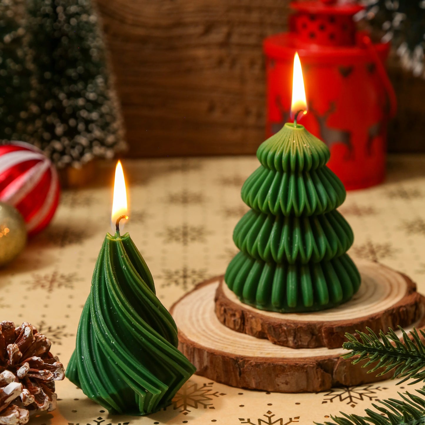 Christmas Tree Shaped Candles