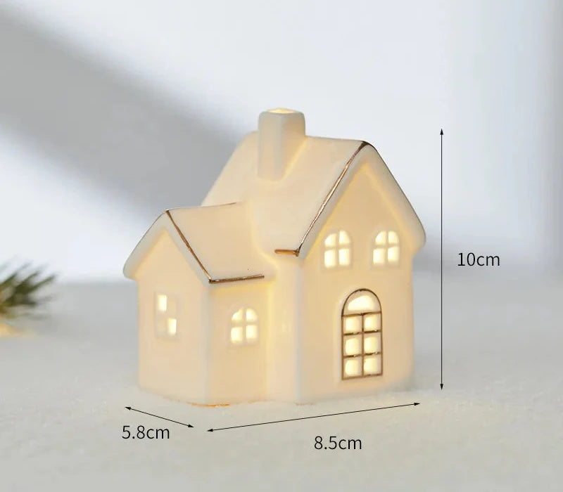 Ceramic Christmas House Ornaments
